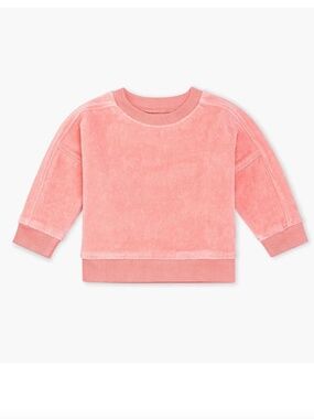 Monica & Andy pink Velour Sporty Sweatshirt  - NWT